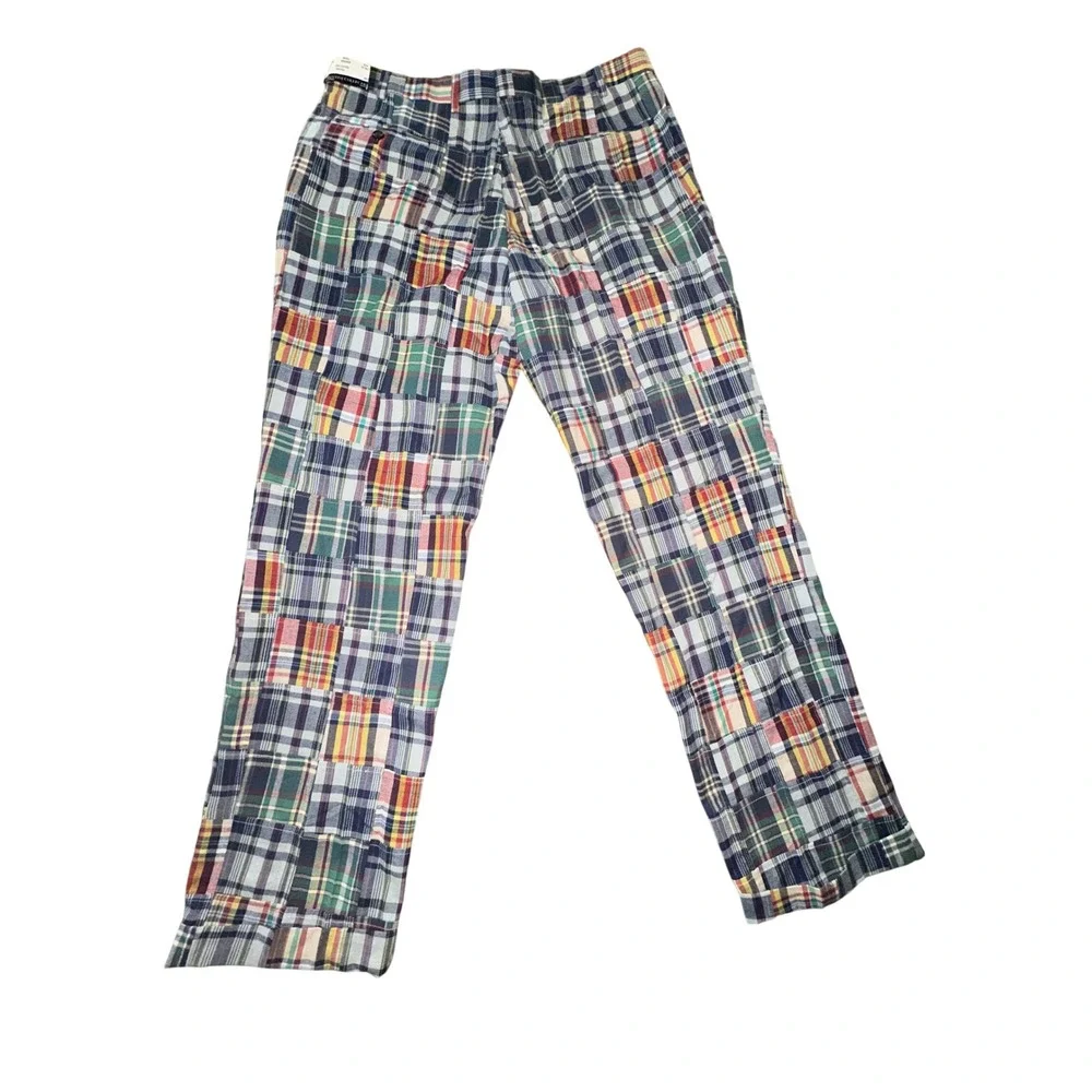 Jos. A. Bank Executive Windsor Patchwork Madras Plaid Cotton Pants 38R/33 New